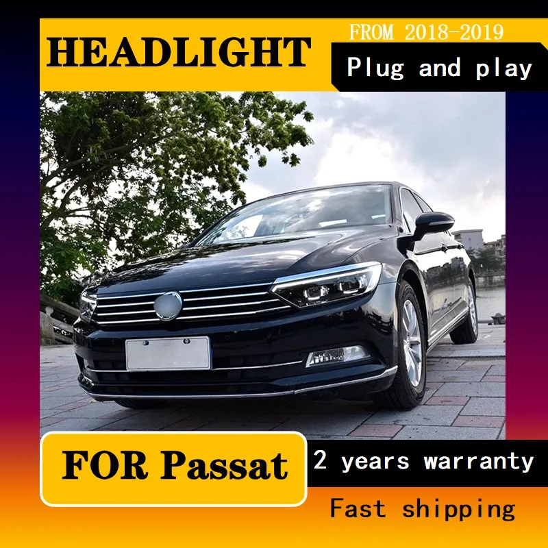 Car Styling for Head Lamp for VW Passat B8 LED Headlight 2015-2019 Volkswagen Passat Headlight DRL Turn Signal High Beam Project