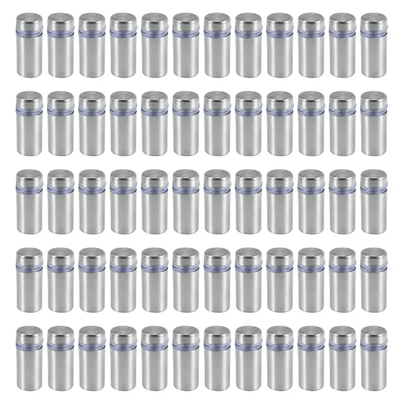 BAAG-60Pcs Sign Standoff Screws Advertising Screws Stainless Steel Wall Standoff Mounts Glass Acrylic Nail For Glass Artwork