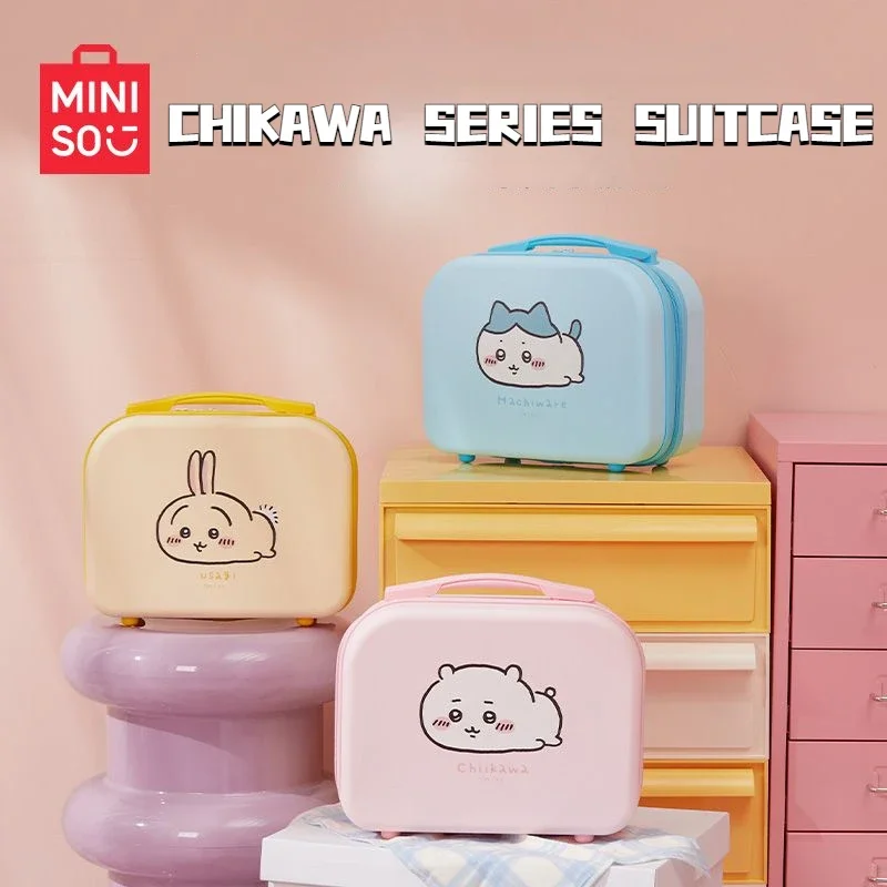 

Оригинальный чемодан серии MINISO Chiikawa, милый мультяшный персонаж Usagi Hachiware, портативный дорожный подарок для девочек