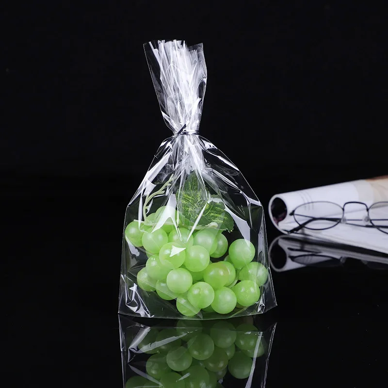 100pcs Transparent Flat Open Top Candy Bag OPP Plastic Cellophane Bag Lollipop Packing Cookies Packaging Wedding Party Gift Bags