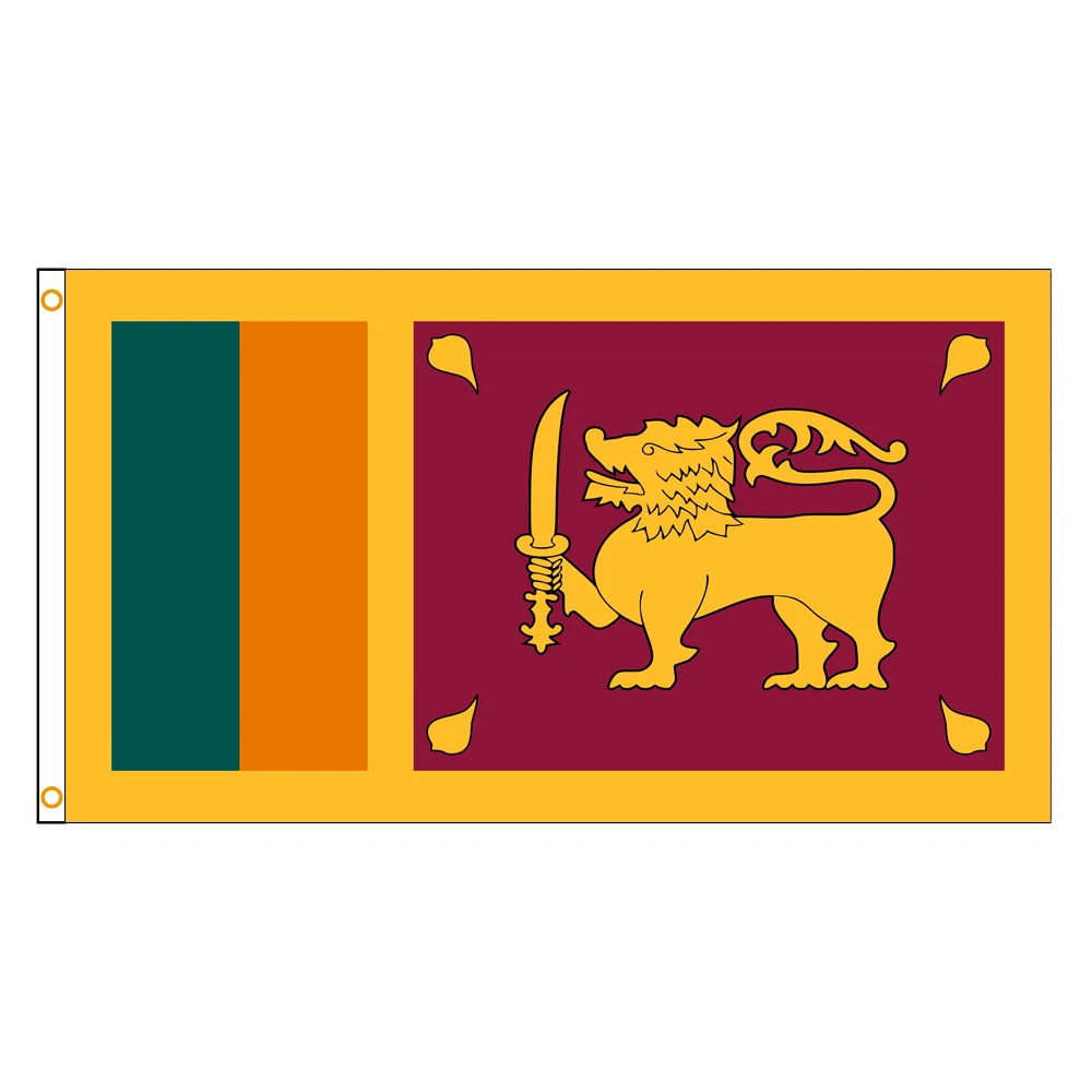 60×90 90x150 120×180CM Sri Lanka Emblem Flag Polyester Printed Banner Tapestry For Decor