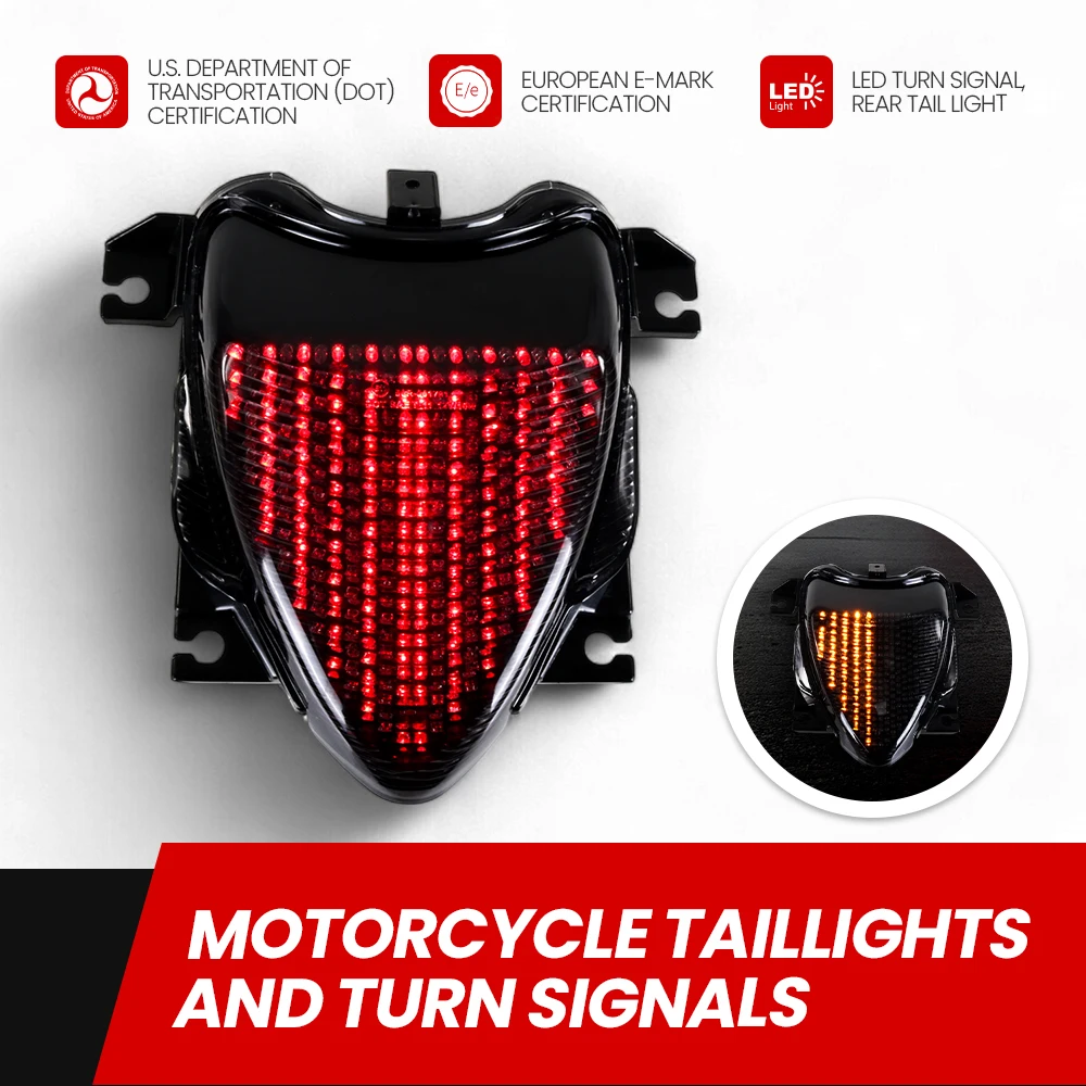 

ONE.K.S Motorcycle LED Turn Signal Tail Light Taillight Brake Light For SUZUKI M109 M109R 2006-2013 Modified Accessories