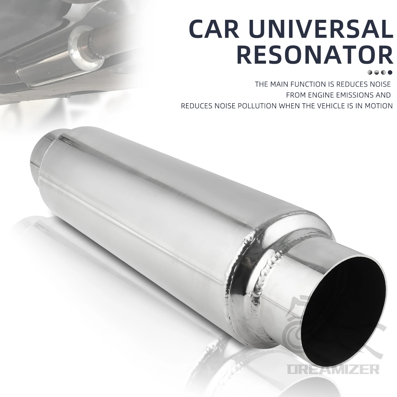 

Универсальный 2,5 "глушитель из нержавеющей стали, резонатор, хвостовая трубка, глушитель, автомобильный глушитель, выхлопная система, длина 16 дюймов