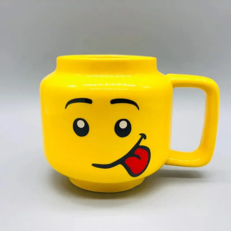 Creative Cartoon Coffee Milk Tea Water Cup Cute Funny Expression Children Milk Breakfast Mug Smile Ceramic Mug Home Water Cup