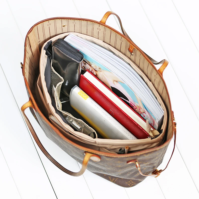 Imagem -03 - Light Nylon Handbag Organizer para Senhoras Insert Bags