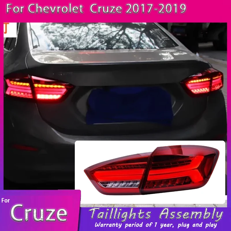

1 Pair Of LED Tail Lights For Chevrolet Cruze 2017-2019 DRL Fog Reverse Brake Signal Plug And Play Car Rear Tail Light Assembly