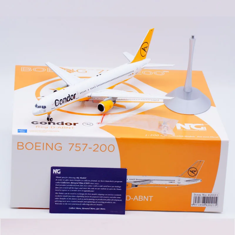 42021 Alloy Collectible Plane Gift NG Model 1:200 Condor Airlines Boeing B757-200 Diecast Aircraft Jet Model D-ABNT With Stand