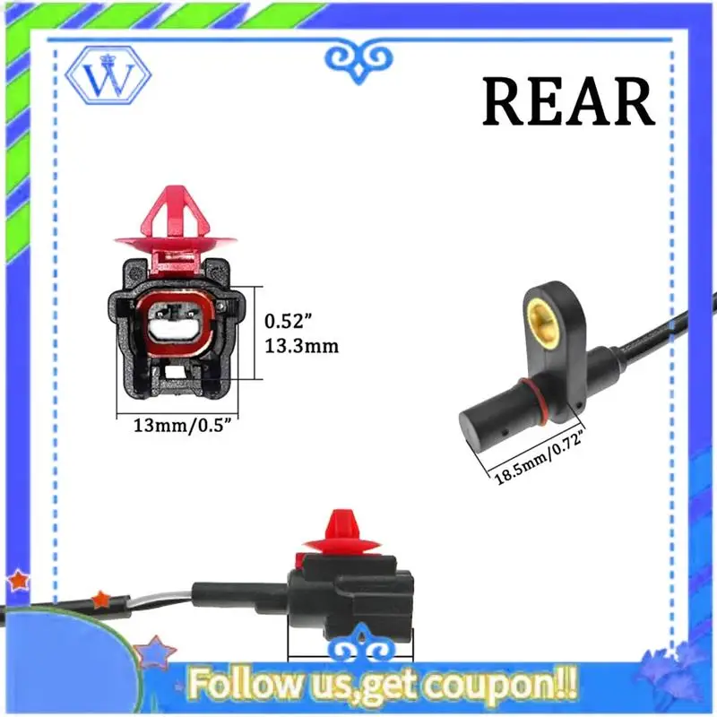 4PCS Front Rear Left Right ABS Wheel Speed Sensor For Nissan Tiida C11 Spare Parts Parts 47910-ED500 47901-ED500 47900-ED500
