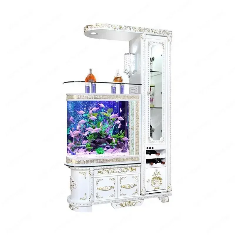 

Wine Cabinet Fish Tank Partition Wall Screen Living Room Floor Home Ecological Hallway Aquarium