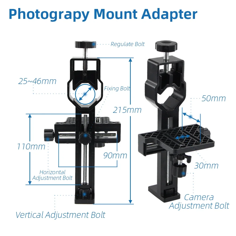 Metal Multipurpose Photography Mount Adapter Support For 28mm-43mm Eyepiece Spotting Scope Telescope Microscop Connect Camera