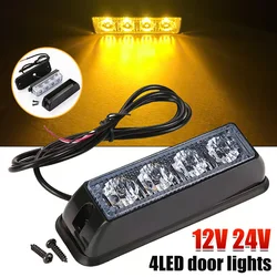 12V/24V 4 LED Car Truck Flashing Warning Light LED Emergency Light Waterproof Hazard Led Strobe Lights Beacon
