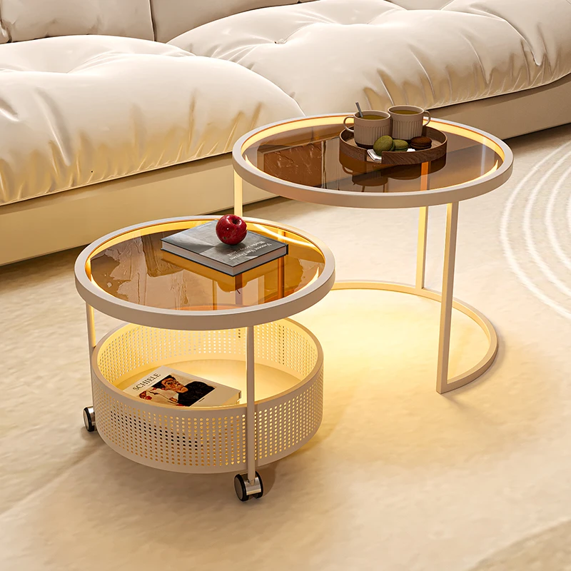 Dining Living Room Coffee Table Mobile Desk Luxury Lacquered White Coffee Table Floor Tavolino Da Salotto Outdoor Furniture