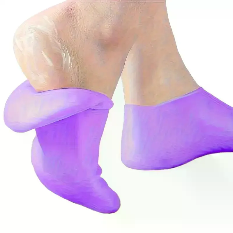 1pair Gel Silicone Moisturizing Foot Socks for Dry Cracked Feet Care Spa Pedicure Massage For Nail Art Design