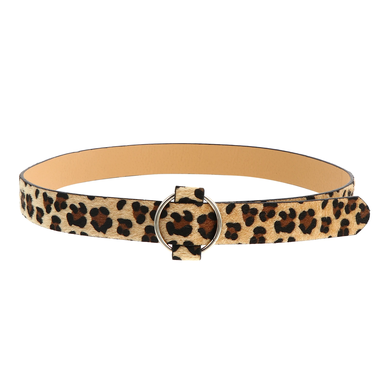 

1pc Women Belt Round Buckle Imitation Fashion Wide Snake Zebra Leopard Pattern Casual Perfect Street Daily Party Dance