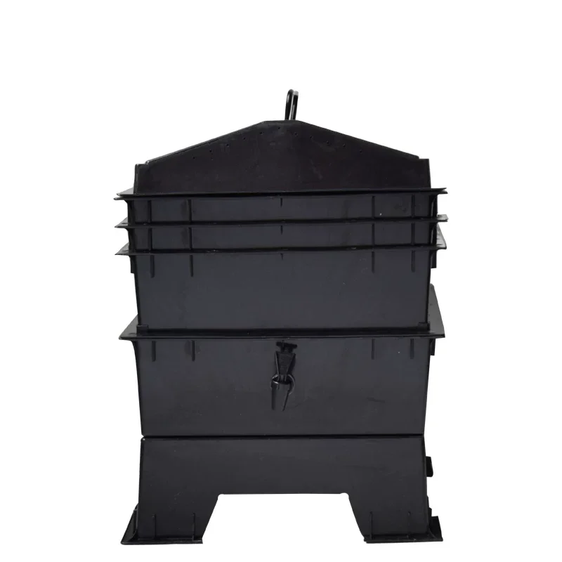 3-Tray Worm Composter Kit Continuous Flow Worm Farm Kitchen Waste Vermicomposting Bin Fertilizer Maker for Garden Plants Organic