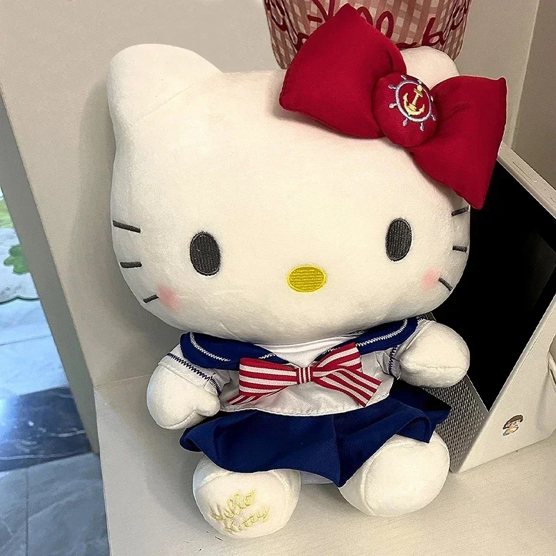 Sanrio Hello Kitty Plush Dolls Soft Stuffed Animal Plushie Pillow Baby Comfort Toys Cartoon Decor Girl Kids Birthday Xmas Gifts