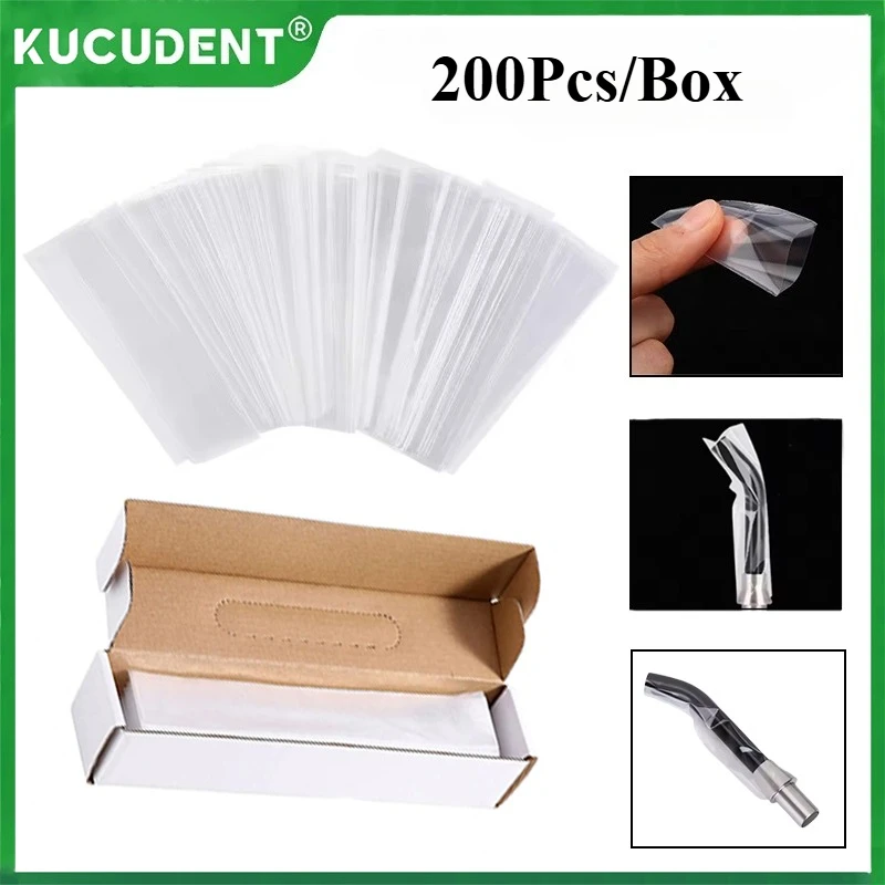 

200Pcs/Box Dental Disposable Light Guide Rod Protective Film Sheath Sleeve Cover for Curing Light Sticks Dentistry Materials