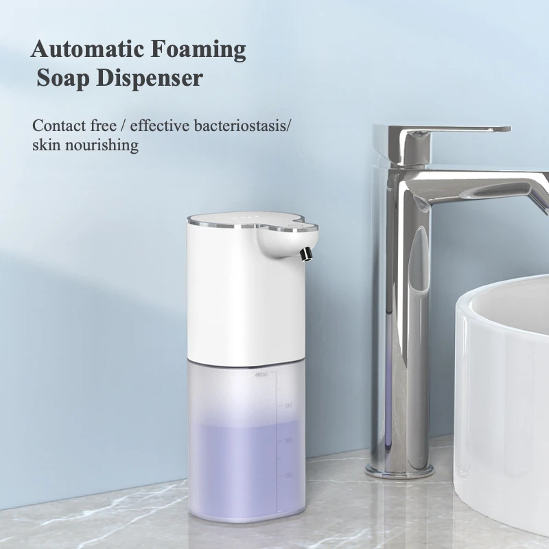 Automatic Soap Dispenser Touchless Foaming Soap Dispenser USB Rechargeable Electric 4 Level Adjustable Soap Spray Dispenser