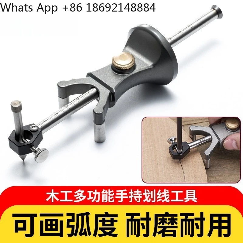 

Woodworking Scribe Carpenter Arc Straight Line Dual-purpose Scribe DIY Creative Tools European Scribe