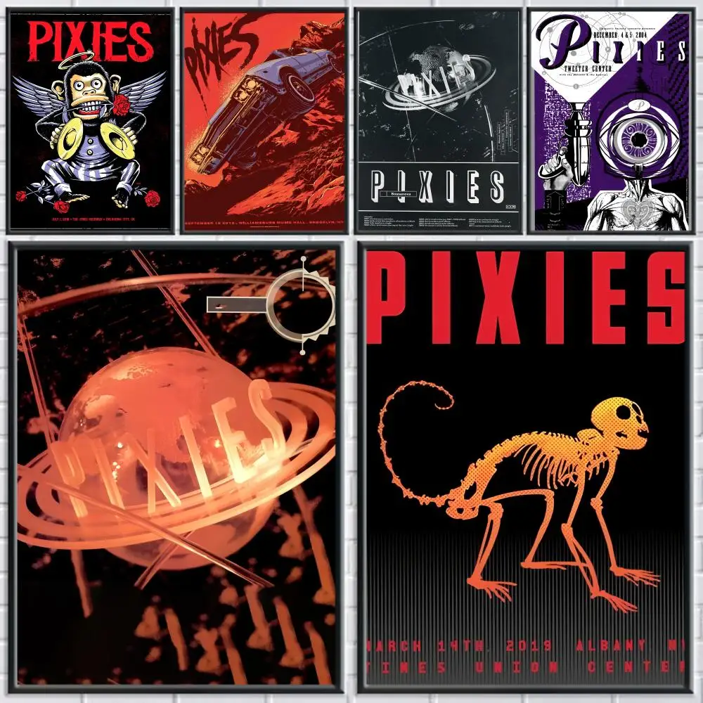 

Rock Band P-Pixies Doolittle Poster Trendy Aesthetic Wall Art Poster Sticker Printed on PP Paper for Living Room Bar Decoration