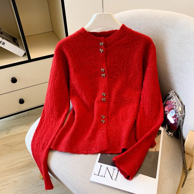 

Женский трикотажный топ Gold Bule Long Sve, универсальный, повседневный, свободного кроя, весна 2026, модный