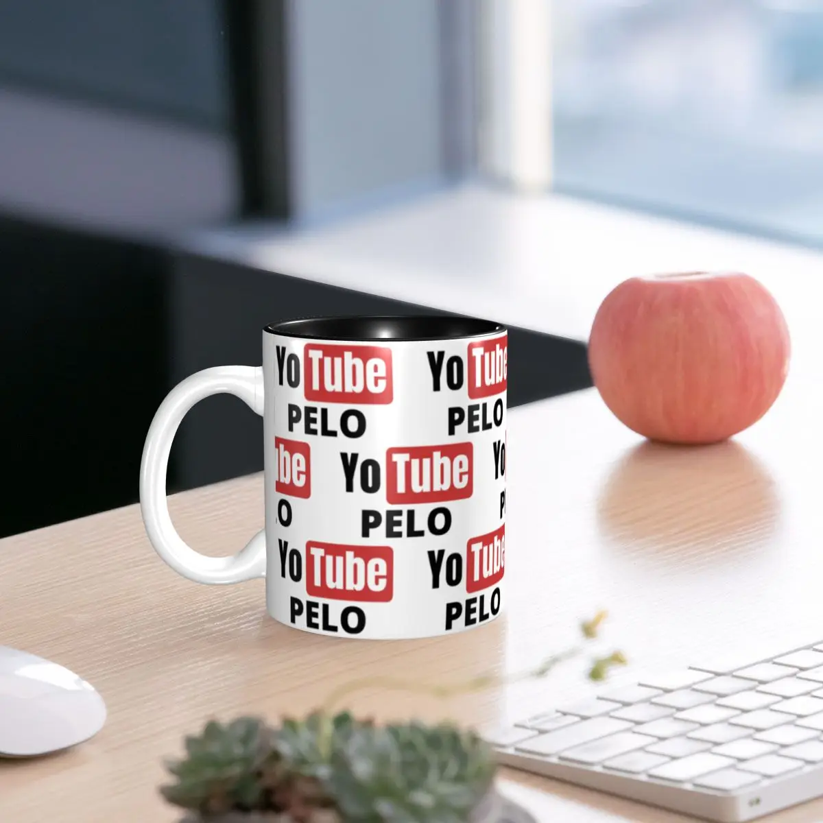 

Yo Tube Pelo Mug Funny Ceramic Coffee Cups Tea Mugs Milk Cup Drinkware Gift for Friends