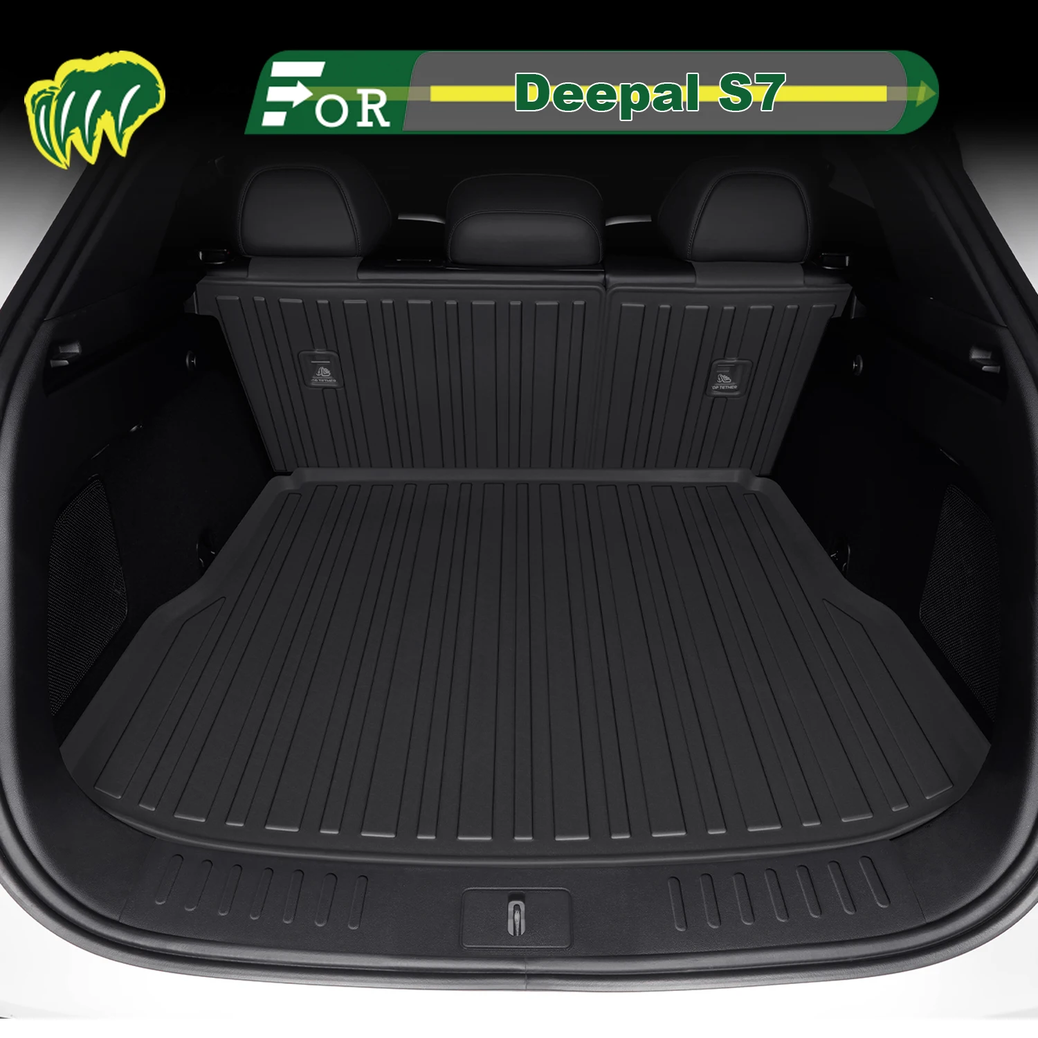 

For Deepal S7 2023-2024 TPE Custom Fit Car Trunk Mat All Season Cargo Mat 3D Shaped Trunk Liner Chair-back Protection Mat