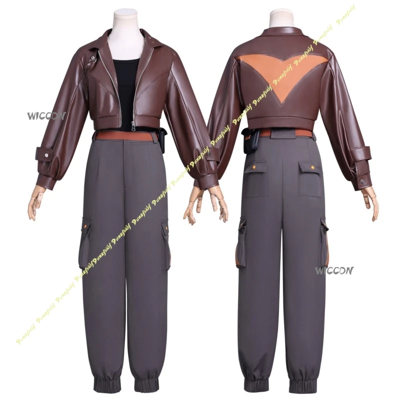 Disfraz de Cosplay de Anime, traje de la leyenda de Hei, peluca de LuYe, abrigo, chaqueta de trabajo, pantalones geniales para chica, ropa diaria para mujer, Navidad y Halloween