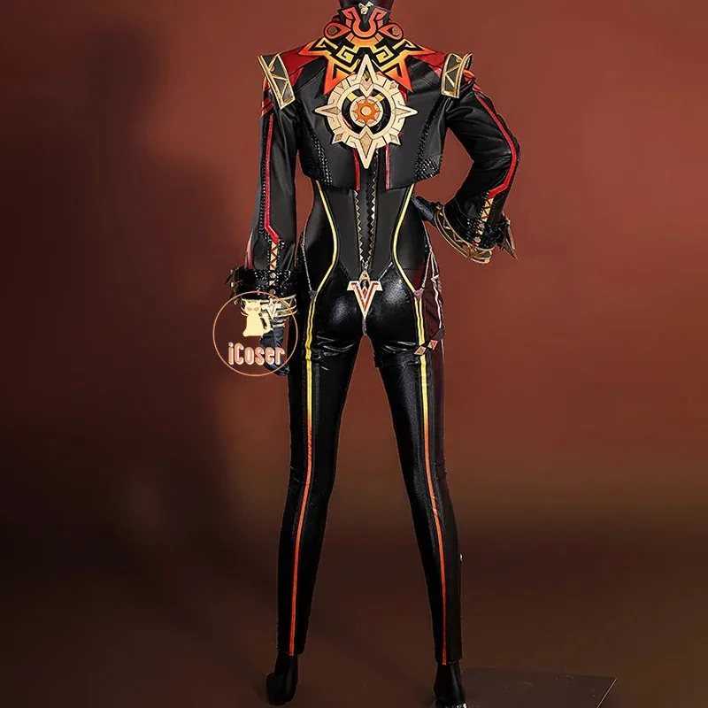 

Genshin Impact Mavuika Косплей Костюм Парик Униформа Серьги Солнцезащитные Очки Pyro Archon Natlan God of War Хэллоуин Вечеринка Женский Реквизит