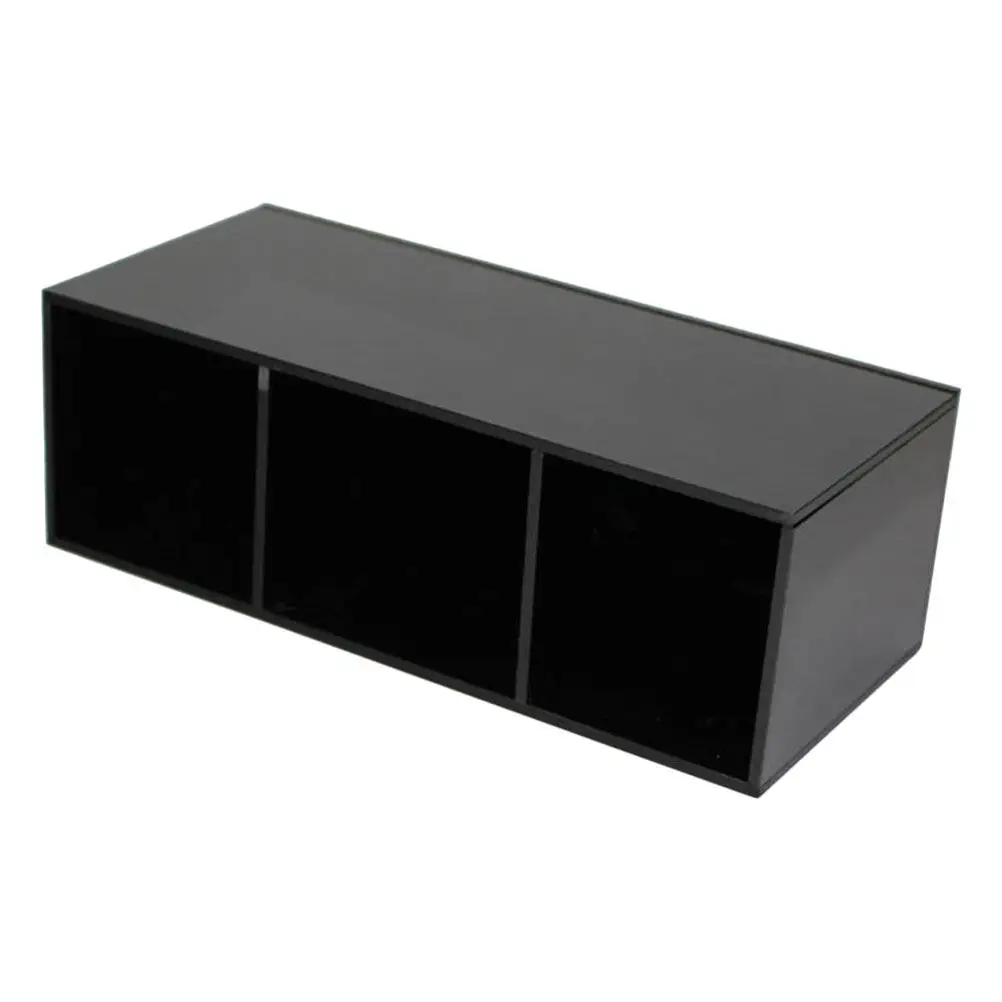 Acrylic Desk Organizer Pen Holder Makeup Brush Storage Box Desktop Stationery Container for Office Living Room Study Room Clean