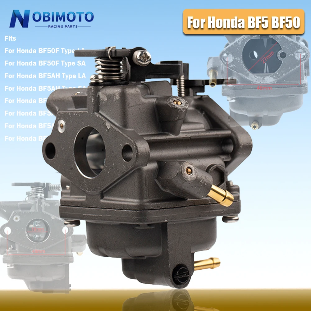 Motorcycle Boat Carburetor For Honda BF5 BF50 5HP 4-Stroke Engine Outboard Carb BF50F BF5AH BF5AK BF5AM Replace 16100-ZV1 A00