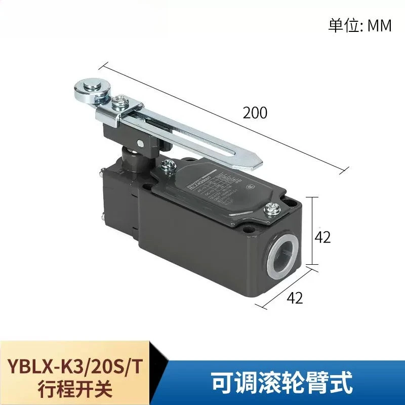YBLX-K3/20S/T/Z/B/L/D Travel Limit Switch, Adjustable Roller Rotary Arm Micro Position Limit Switch for Machinery Equipment