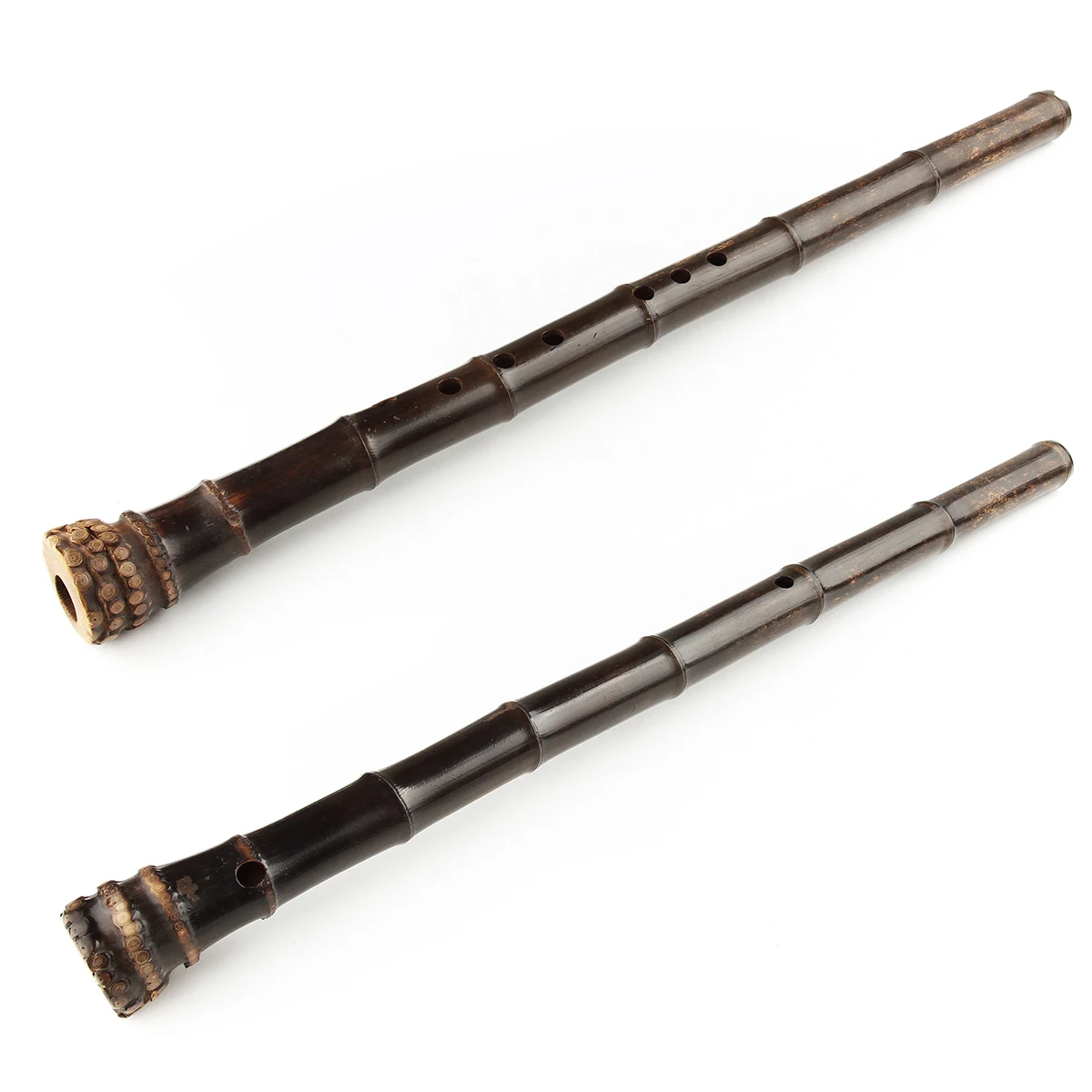 

Purple Bamboo Flaut Deep Brown Traditional Vertical Woodwind Musical Instrument Nanxiao Flute