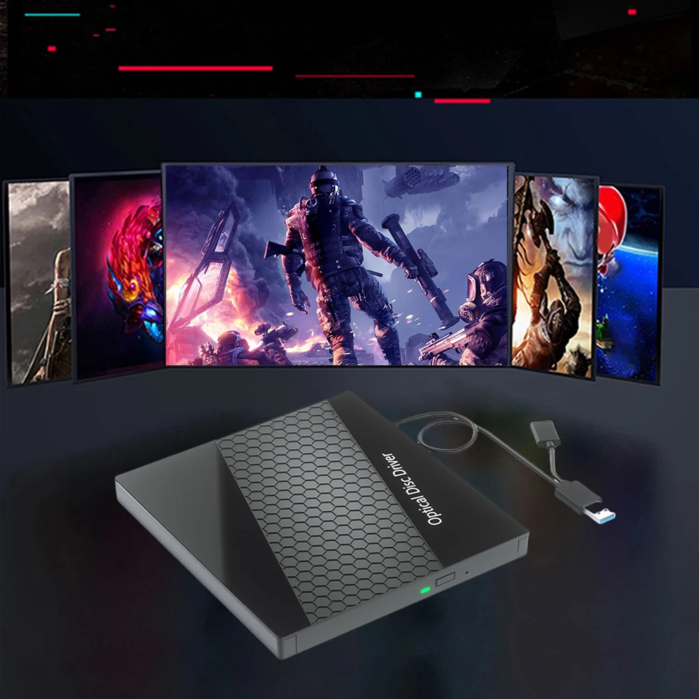 مشغل دي في دي خارجي محمول ، 7 في 1 ، USB ، النوع C ، CD ، دي في دي RW ، محرك الأقراص الضوئية ، ناسخ ، قارئ ، محور USB للنوافذ ، ماك ، كمبيوتر شخصي ، كمبيوتر محمول