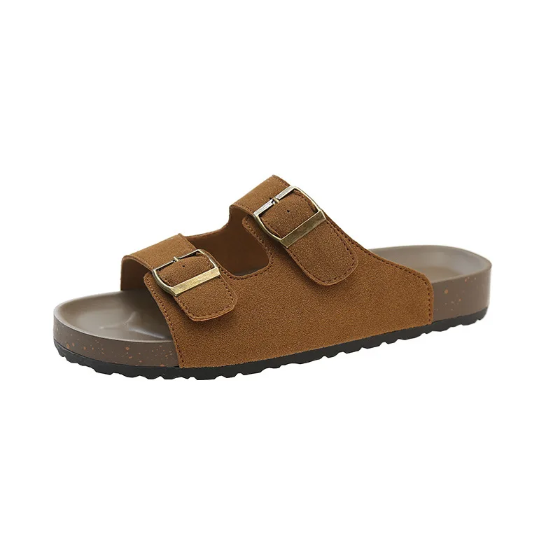 

Thick-Heeled Belt Buckle Slippers for Women Outdoor Wearable Home Slippers Comfortable Cushioning Slip-On Sandals
