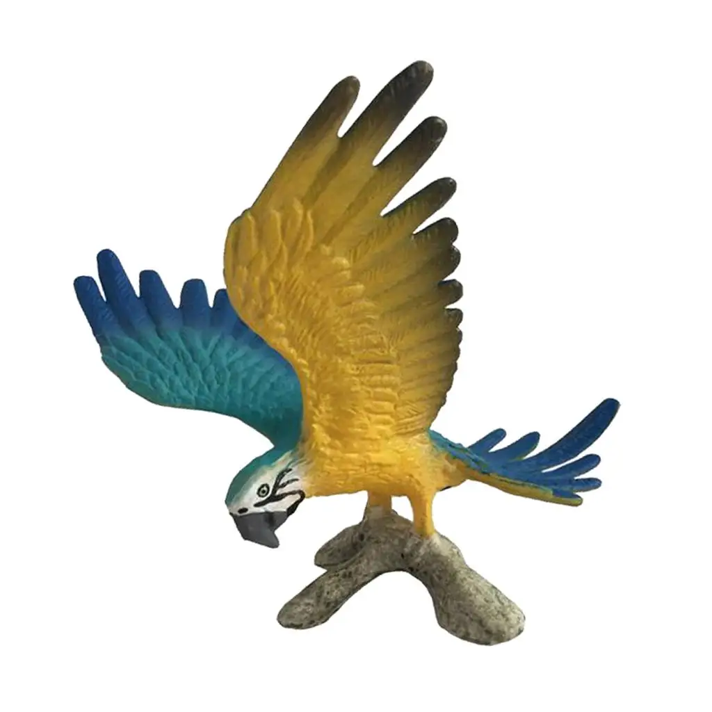 Realistic Birds Figurine Micro Landscape Animal Models Toy Decorative PVC Figure for Garden Table