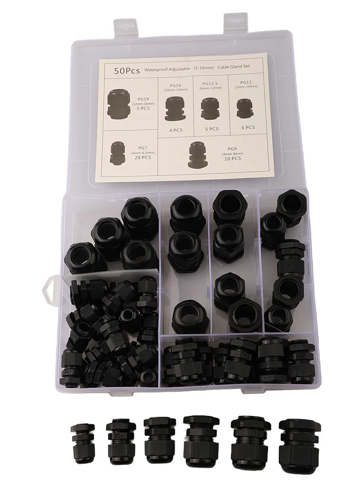 Cable Gland Joints IP68 Cable Gland Alkalis Resistant Compression Resistant High-quality Nylon PA Resistant To Acids Outdoor Use