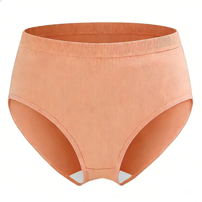 6PCS plus size women's cotton panties sexy solid color triangle pants high waist seamless comfortable underpants women's underwe