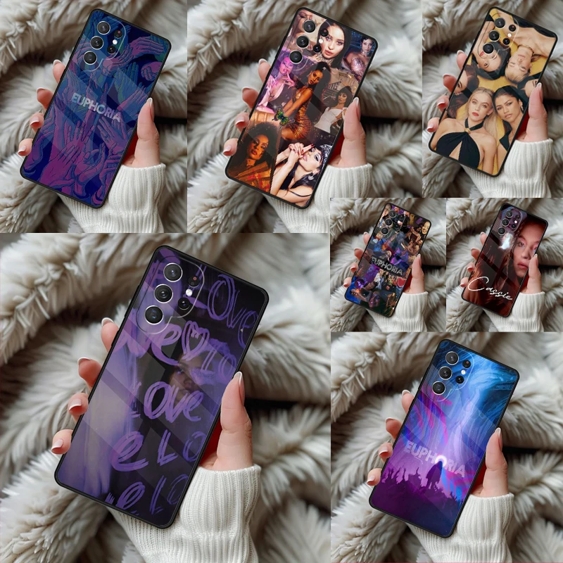 Coque de téléphone de luxe Euphoria, série télévisée américaine, pour Samsung Galaxy S24 S25 S26 Ultra S22 S23 Plus S21 S20 FE Note10, coque en TPU