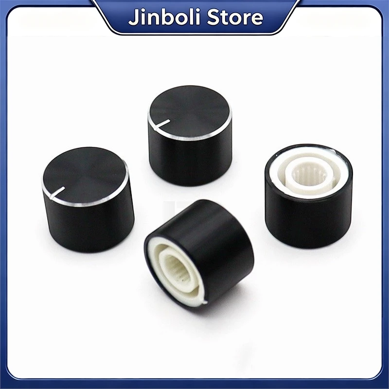 3PCS 15x11mm Aluminum Alloy Knob Potentiometer Amplifier Switch Knob Cap Audio Volume Control Cap 6mm Spline Shaft Hole