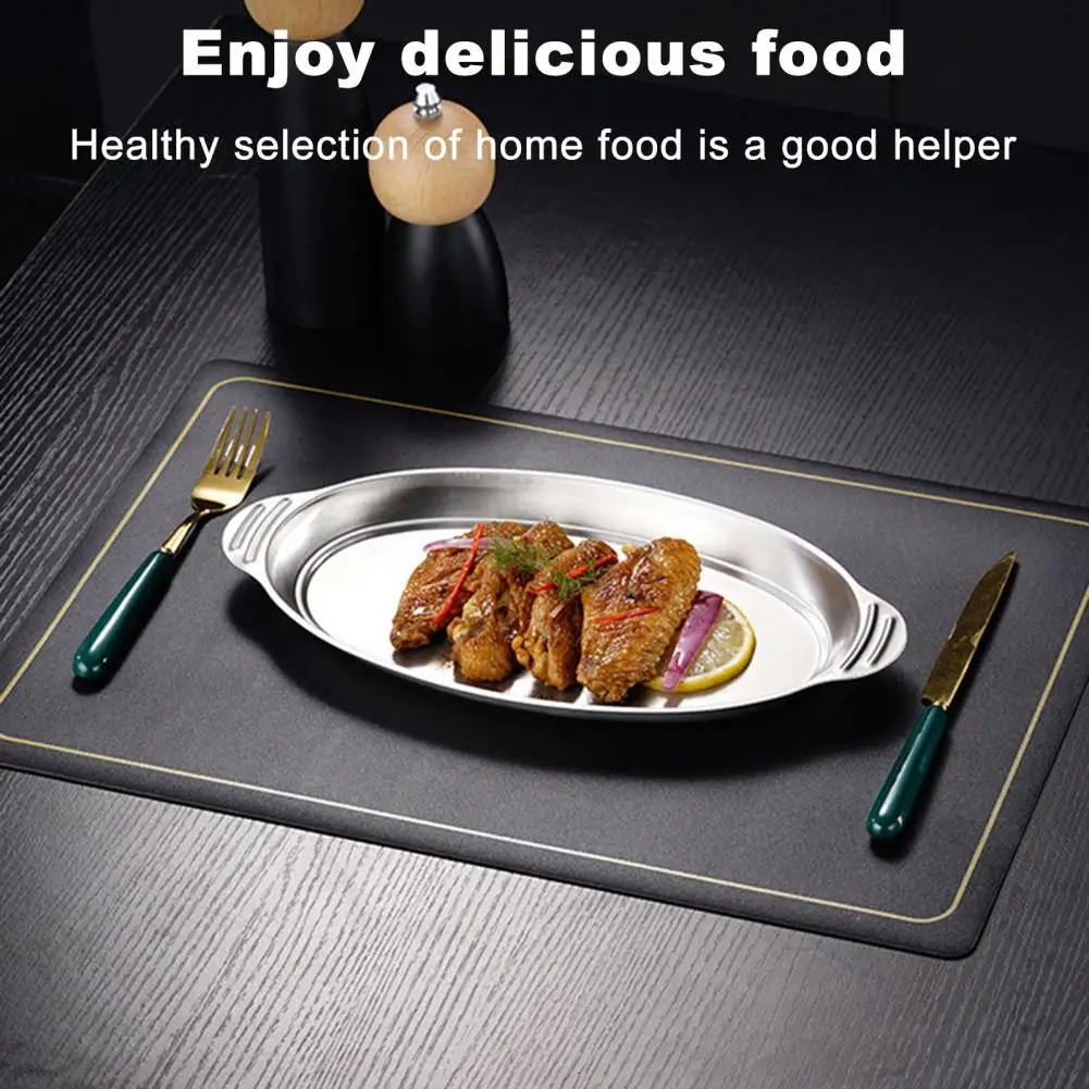 Even Heat Distribution Baking Pan Corrosion-resistant Baking Dish Stainless Steel Oval Grilled Fish Pan for Roasting for Use
