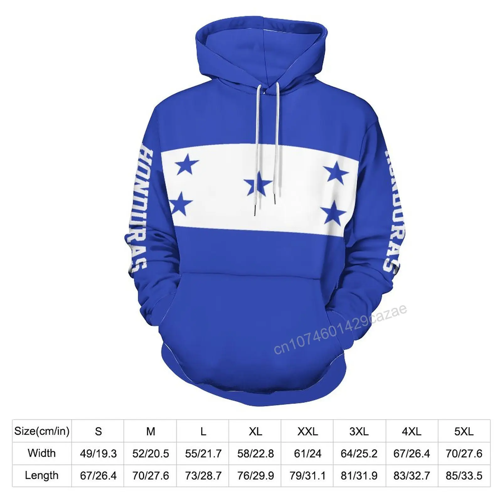 Honduras Country Flag 3D Hoodie Polyester Cool Men Women Harajuku Sweatshirt Unisex Casual Pullover Hoodies