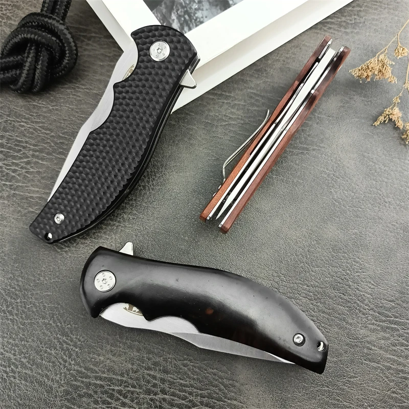 ZT0606 Fishing Fruit Camping Hunting Sandalwood with G10 Optional Handle Survival Self Defense EDC Folding Knife