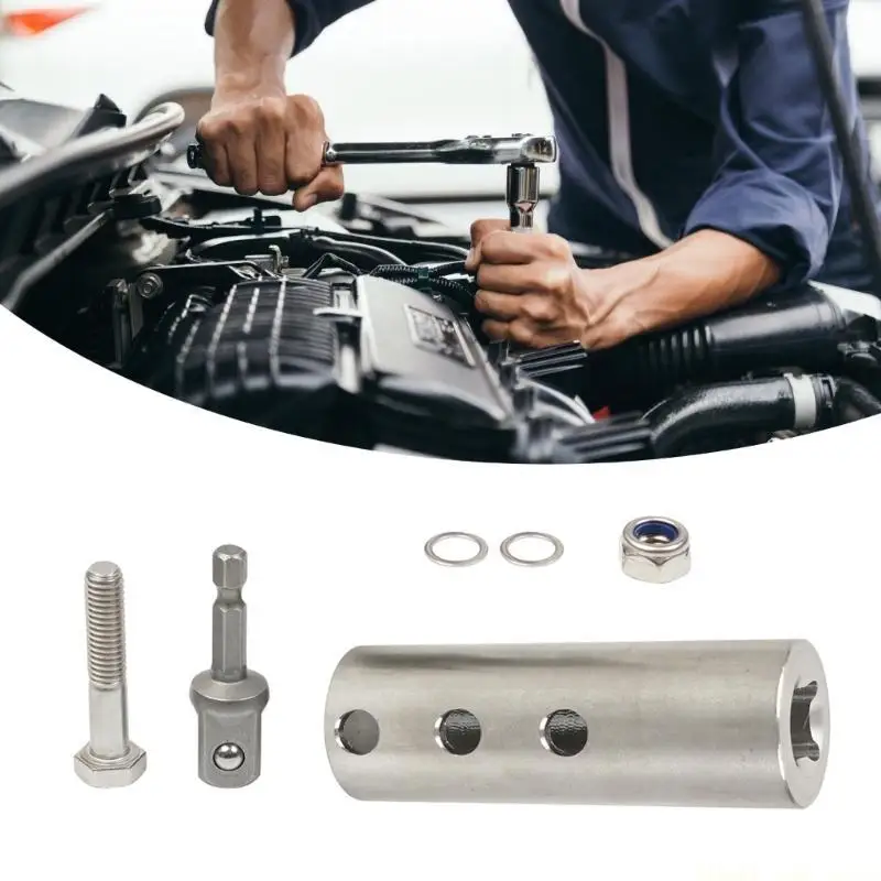 A2BE Electric Drill Attachment for Trailer Jacks 1In Shafts Stainless Steel Design