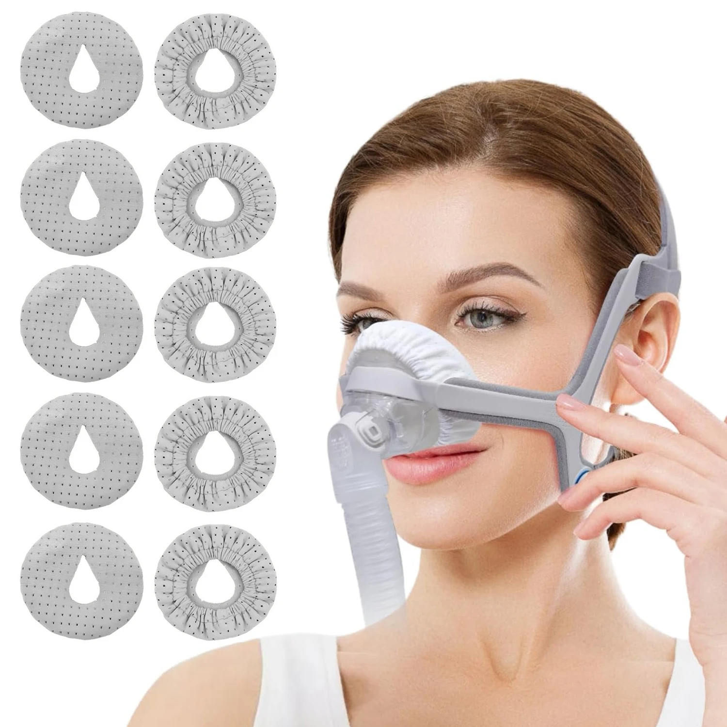 1-10 Pack Nasal CPAP Mask Liners Compatible with N20 Nasal Mask Cushions, Enjoy Silky Comfort,Reducing Facial Redness & Pressure