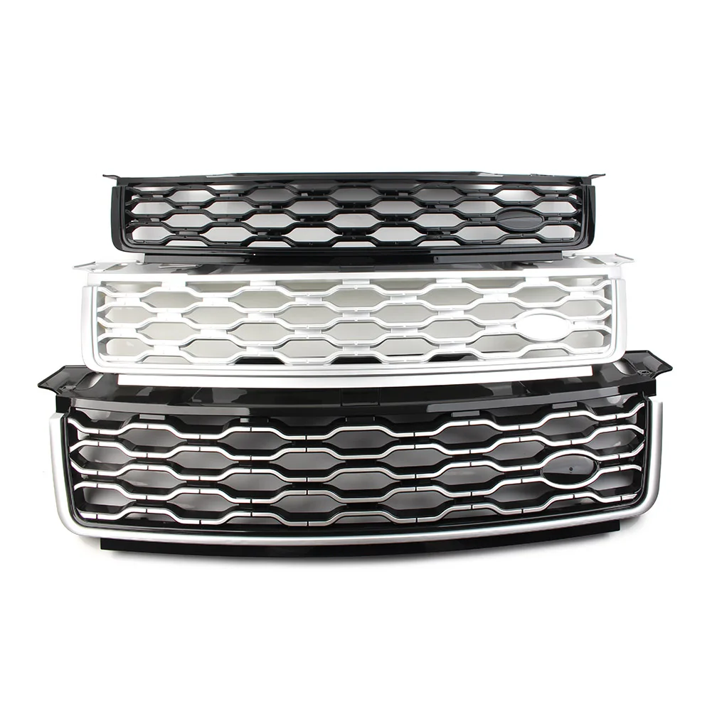 Car Front Upper Raditor Grille With Emblem Logo For Land Rover Range Rover Sport 2018 2019 2020 2021