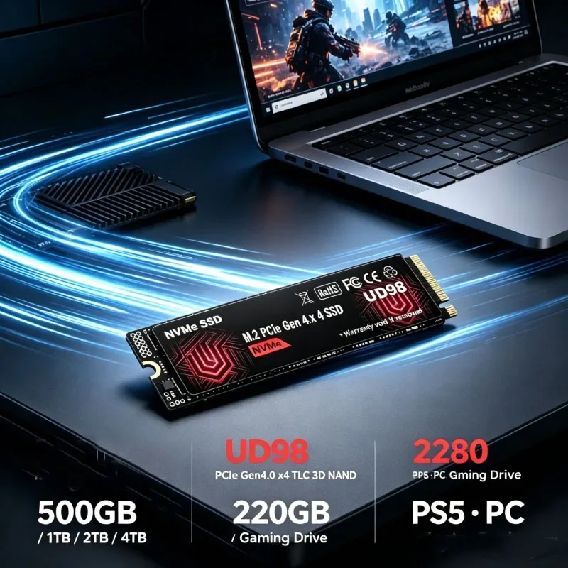 2026 New SSD High Speed PCIe Gen4 NVMe M2 SSD 1TB 2TB 4TB Gaming Drive For PS5 Laptop PC OEM Original
