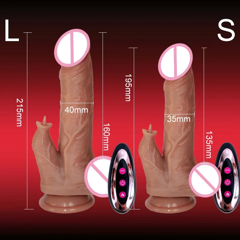Thrusting Dildo Vibrators for Women Telescopic Sexy Toys Realistic Dildos Female Masturbators Toy Heating Penis With Suction Cup