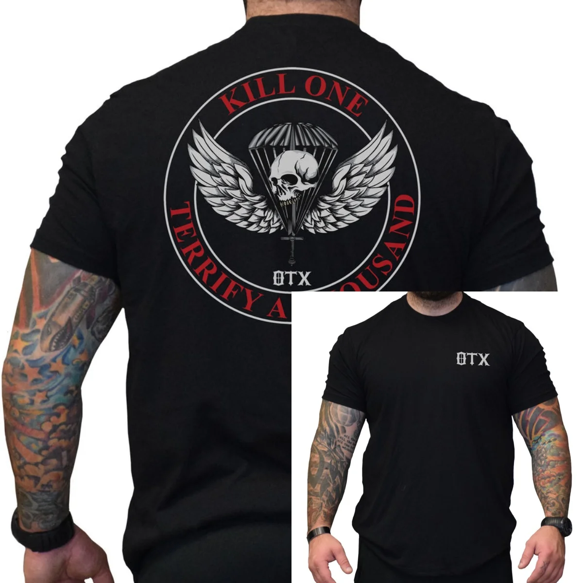 2026 Terrify A Thousand Tee Tactics Graphic Cotton Tees Printing High-end Luxury Unisex Style Both of Men and Women