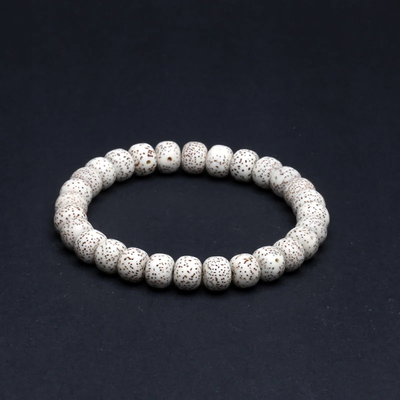 Star-Moon Bodhi seed hand string 7mmx9mm 8mm single-loop bracelet barrel beads men and women Star-Moon high-density smooth whit